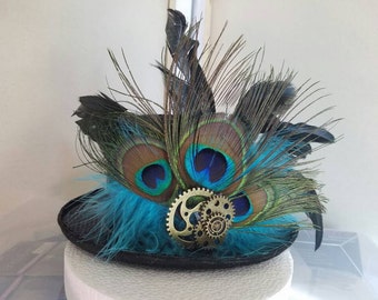 Steampunk mini Peacock hat