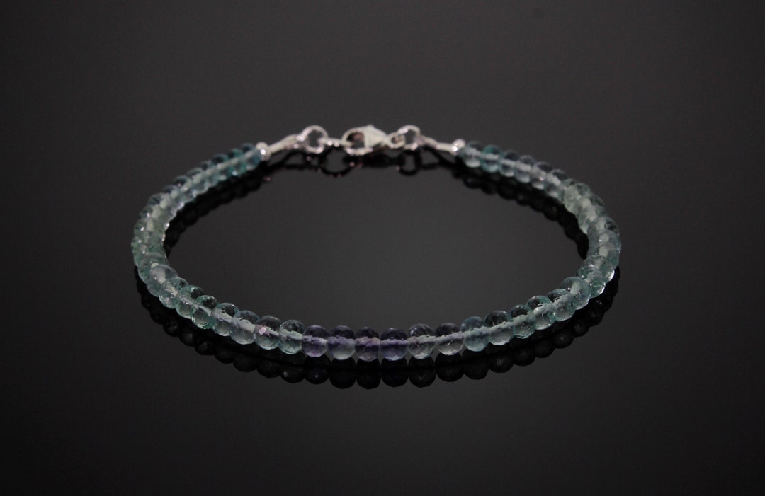 AWNL Bracciale Uomo In Pietra Naturale Dumortierite – Perle 10 Mm Con Chiusura In Argento - 3