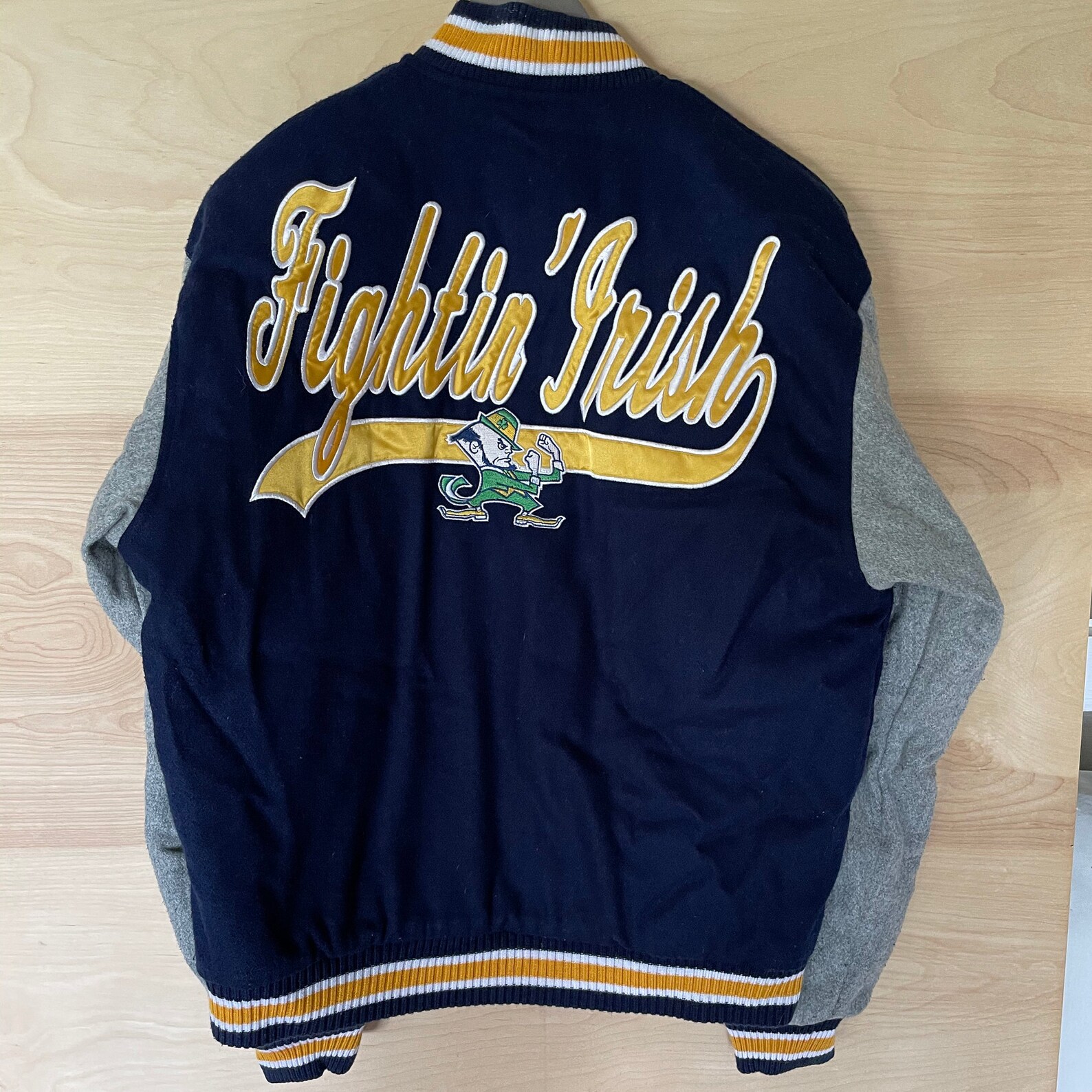 Vintage Notre Dame Wool Letterman Jacket Small - Etsy
