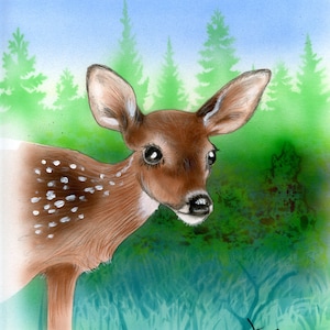 Fawn face print