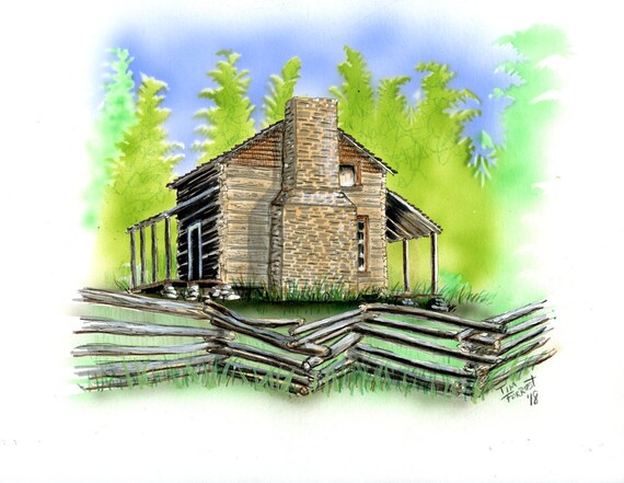 Smokey Mountain Cabin Cades Cove Etsy