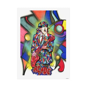 AC/DC Guitarist Angus Young Unframed Poster