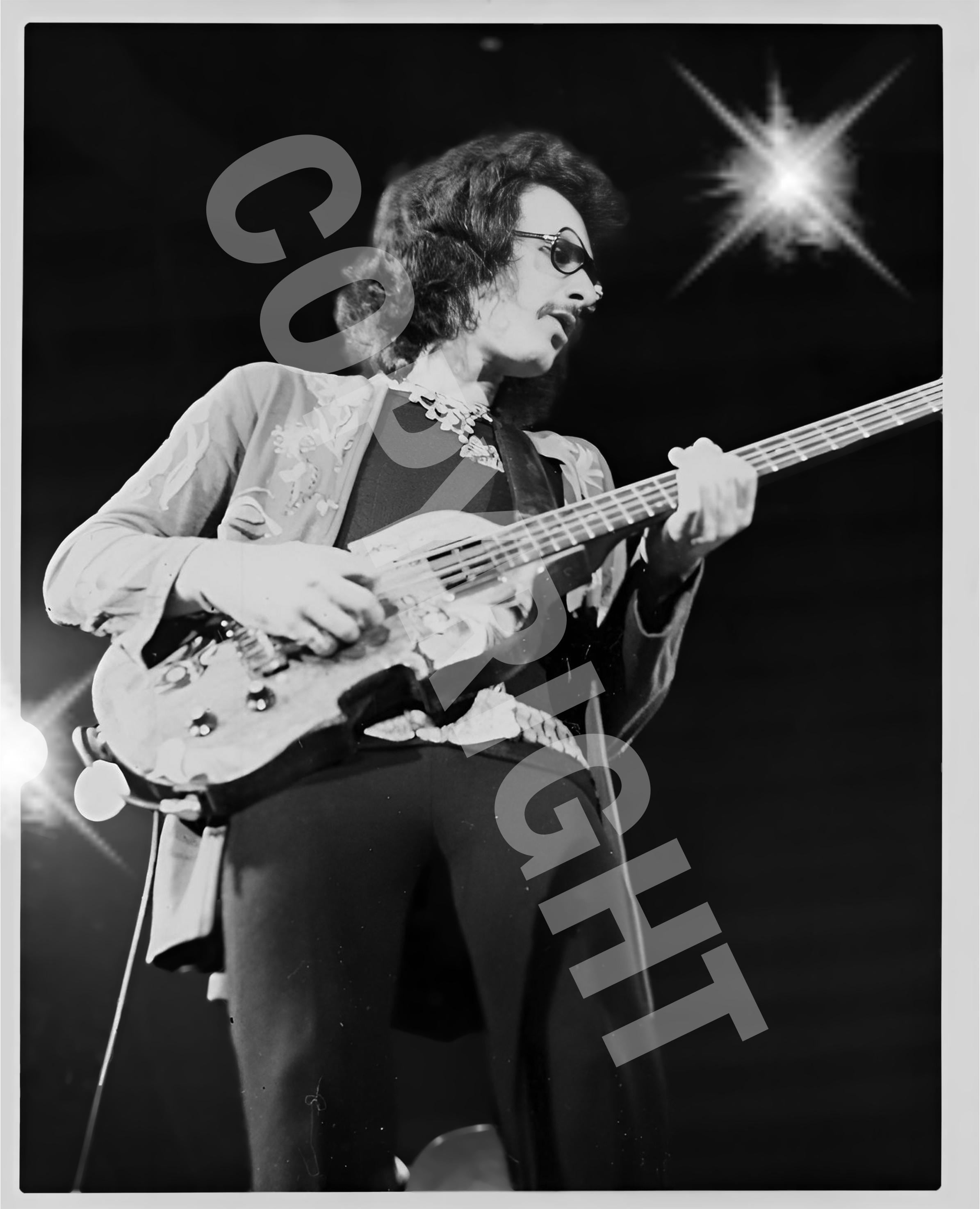 Rock Star Felix Pappalardi Framed Vertical Poster, Cream Band