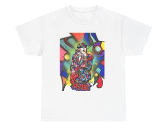 Angus Young AC/DC Tee, Rock Music Band Tshirt, Colorful Graphic Shirt, Unisex Cotton Top, Concert Outfit