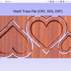 Heart Catch All Tray Vector File, SVG File, DXF File, CRV File, VCarve Pro,