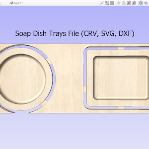 Soap Dish Vector File, Soap Bar Holder Vector File, CRV File, SVG File, DXF File