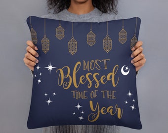 Happy Ramadan Throw Pillow - Ramadhan Decorations - Ramadan Kareem - Ramadhan Home Decor - Islamic Gifts - ramadan Decorations - Eid Decor