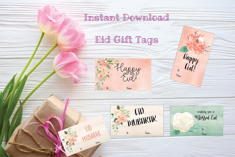 Eid Gift Tag / Printable Eid Mubarak Gift Tags / Eidy / Eid - Etsy