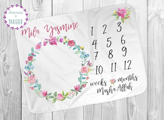 baby milestone blanket etsy