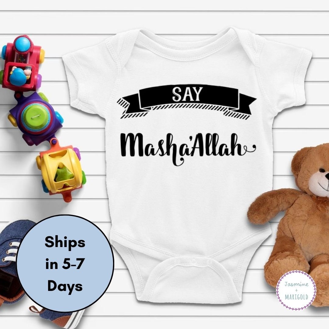 Say Mashallah TM Muslim Baby Gift, Unisex Islamic Baby Gift, Muslim
