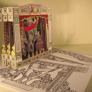 Black and White Harlequinade Theatre model