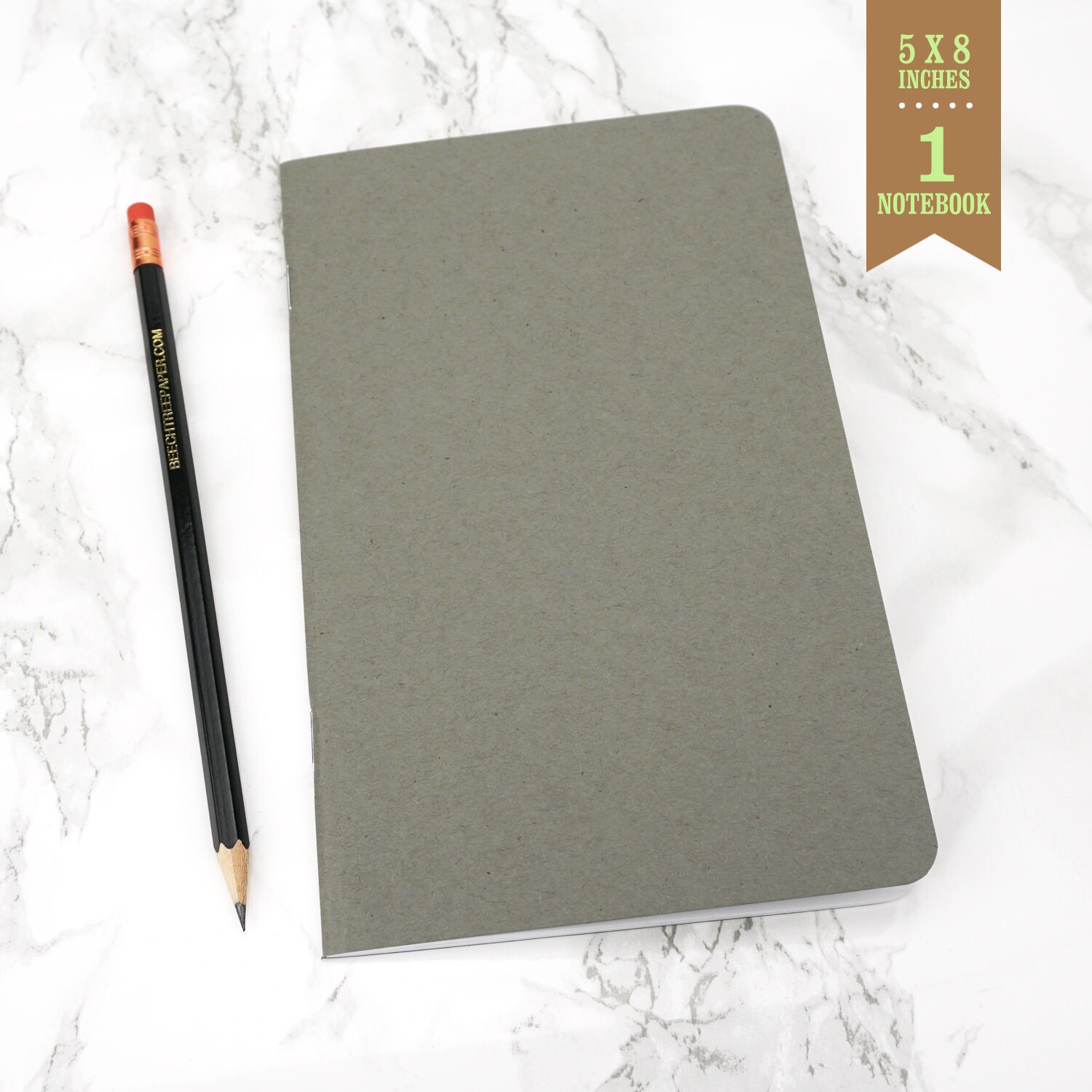 gray notebook 5 x 8 inches rounded corners bulk blank notebooks