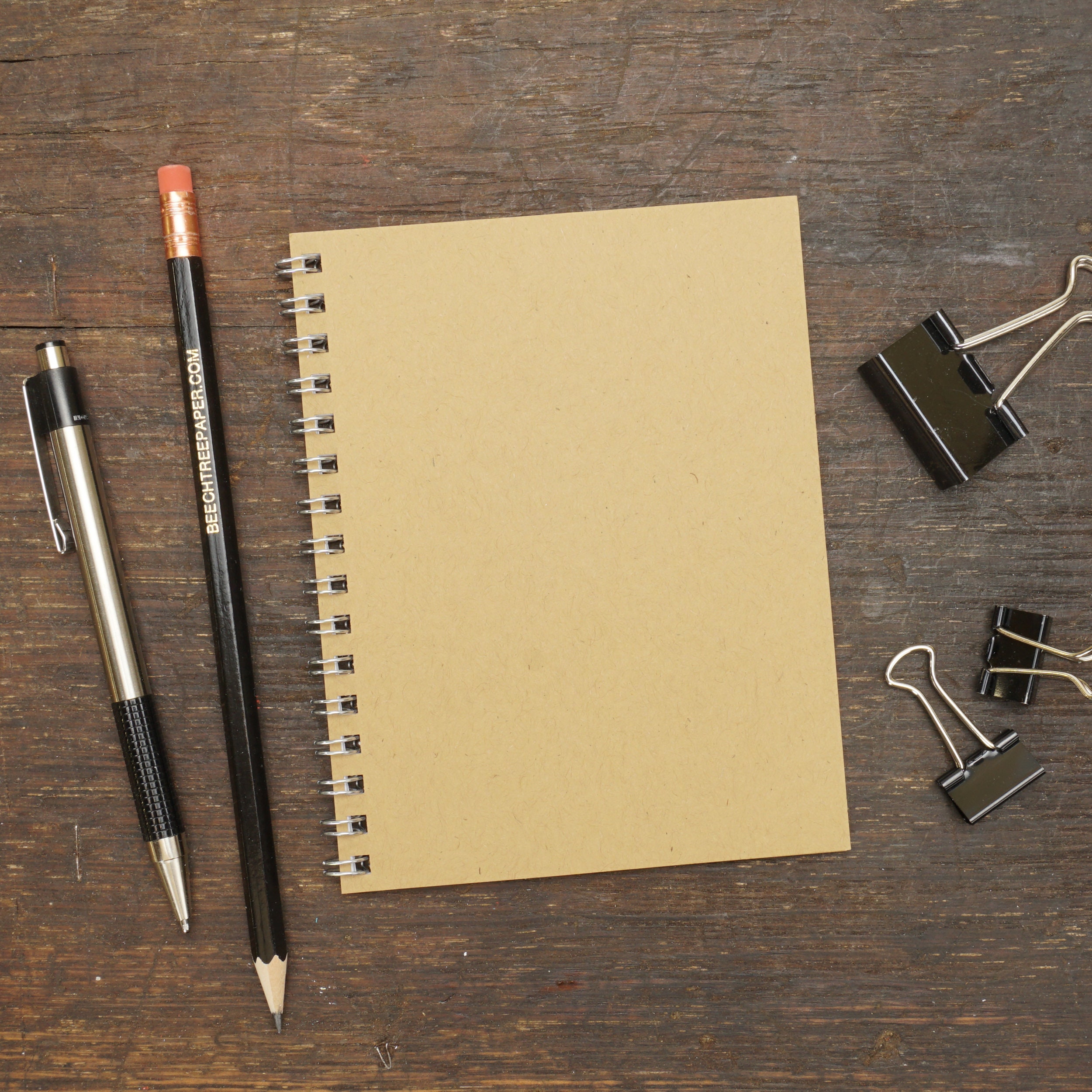WireBound Notebook / 4.25 x 5.5 / Kraft / Notes / Etsy
