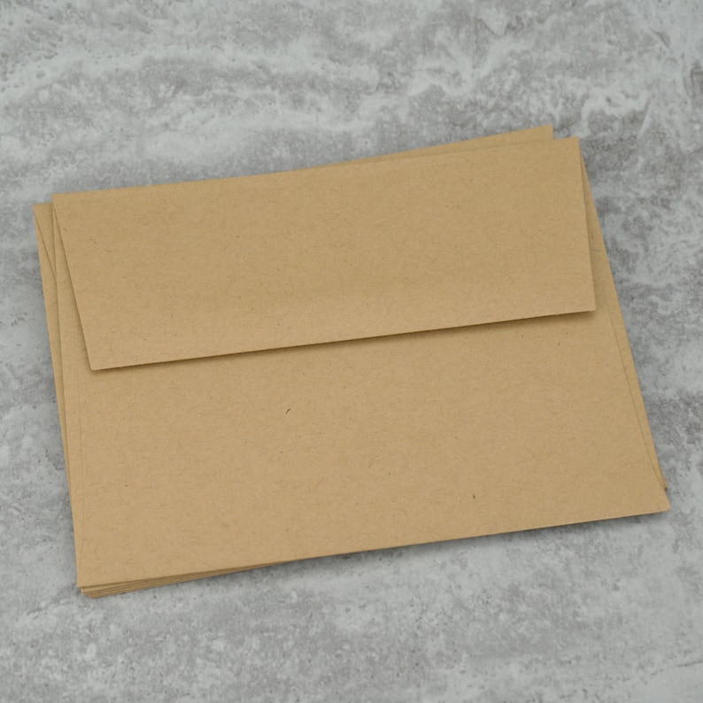 A2 Kraft Brown Envelopes Recycled Paper Blank Envelopes Etsy