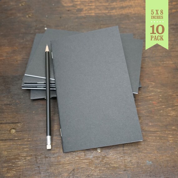 Bulk Notebook Black Journal Blank Sketchbook 5x8 Bulk Etsy