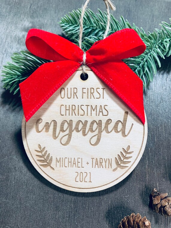 First year cheap engaged ornament