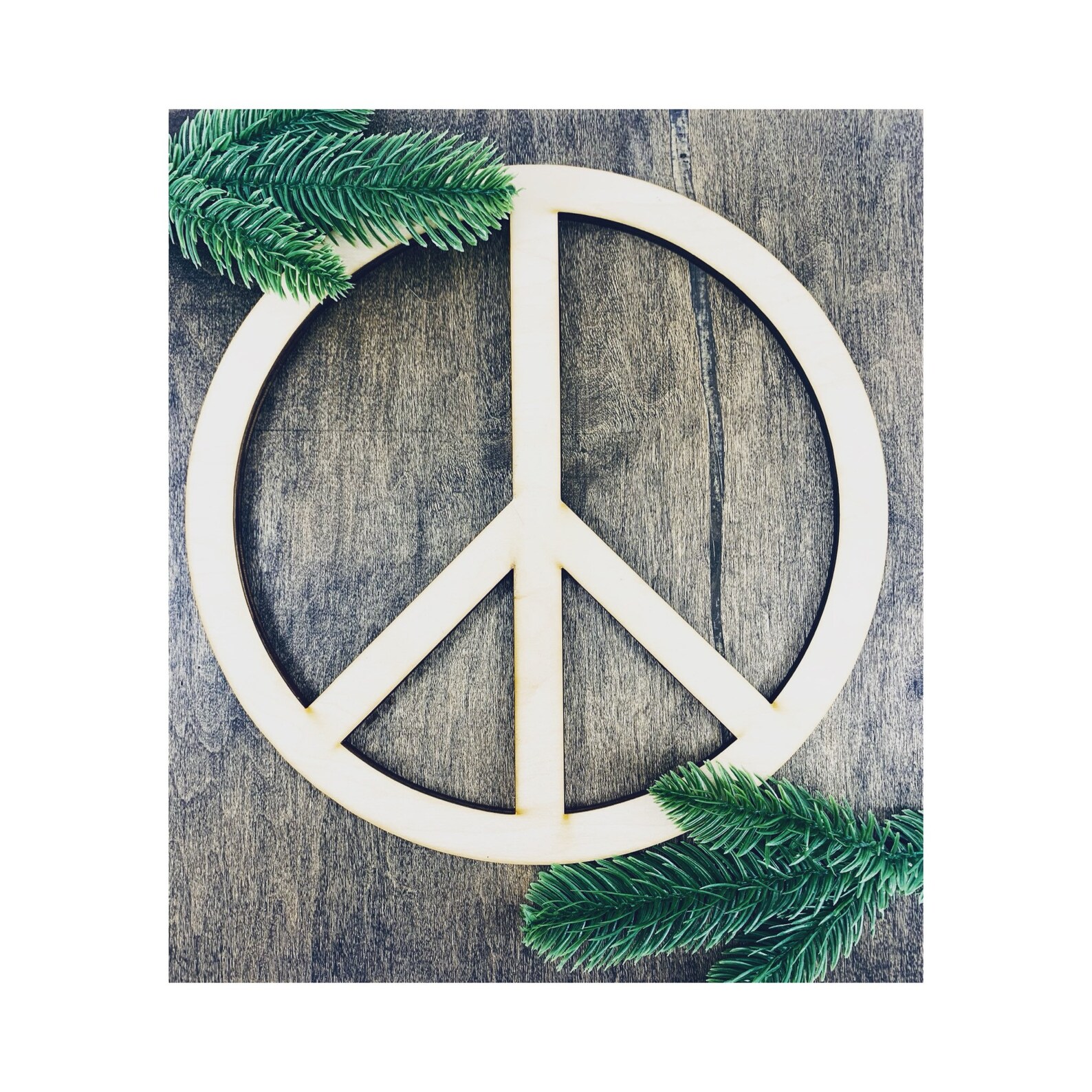Wooden Peace Sign, Laser Cut Peace Symbol, Wood Wall Signage, Home ...