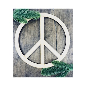 Wooden Peace Sign, Laser Cut Peace Symbol, Wood Wall Signage, Home Decor, Housewarming gift, Wood Cut out and Engraved Sign