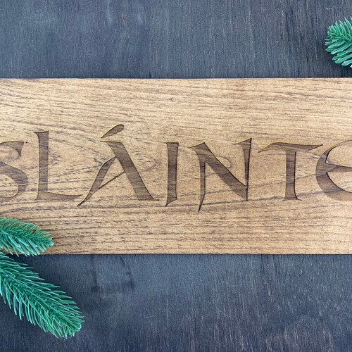 Slainte Sign, Decoración Rústica De Cheers Irlandeses O Escoceses Letrero De Madera Para Bar Letrero De Bar De Vino Cartel De Carrito De Licor