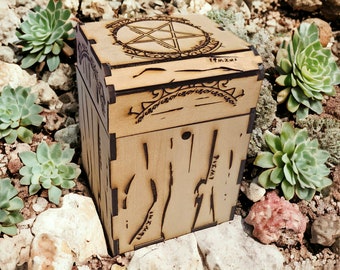 Wooden Engraved Deck Box