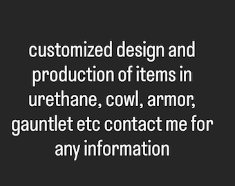 Diseño y producción personalizados, armadura, capucha, guantelete, máscara, etc. Coleccionista de cosplay.
