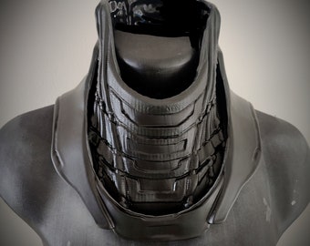 Tactical neck piece super flexible, invisible opening with velcro, cosplay and movie costume