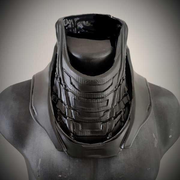 Tactical neck piece super flexible, invisible opening with velcro, cosplay and movie costume