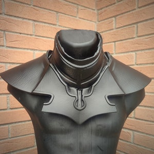 Neck guard for cosplay neck seal with leather texture origins neck armor