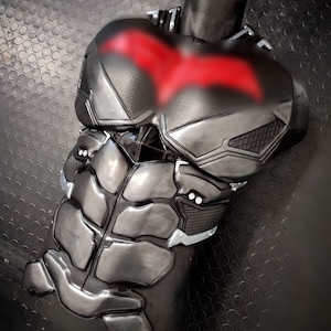 Red dragon 2 pieces chest armor guard made with urethane rubber ready to wear