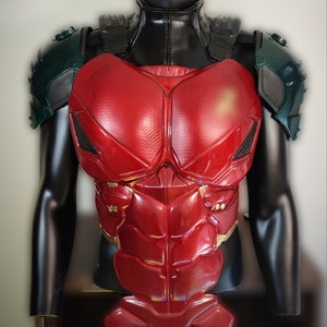 Roter Krieger-Rüstungs-Brustschutz mit Halsdichtung, Cosplay-Sammler