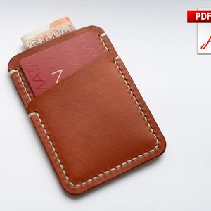 Patrón de billetera de cuero para tarjetas / billetera minimalista / Plantilla de patrón / Patrón de billetera / cuero / Patrón PDF / Patrón de billetera de viaje /