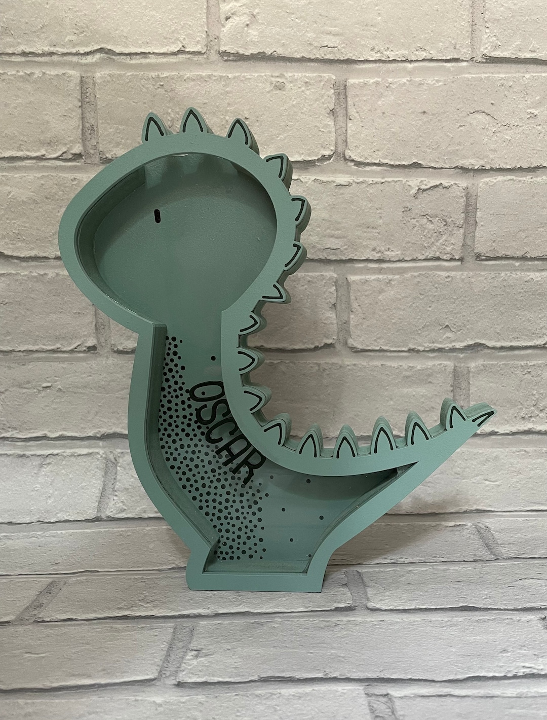 Personalised Dinosaur Money Box, Money Box, Dinosaur Dinosaur Theme, Dinosaur Accessory