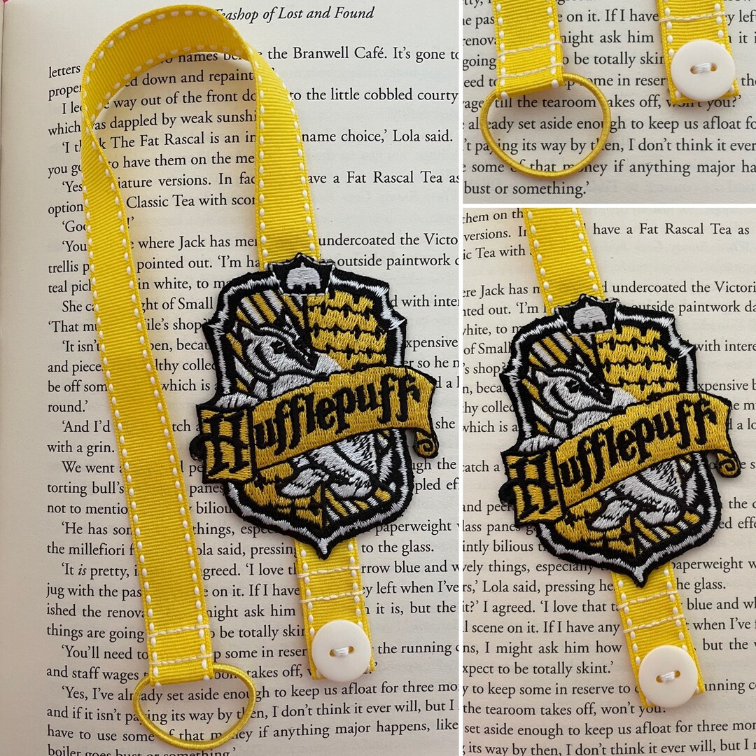Hogwarts Hufflepuff House Ribbon Bookmark, Bookmark, Ribbon Bookmark ...
