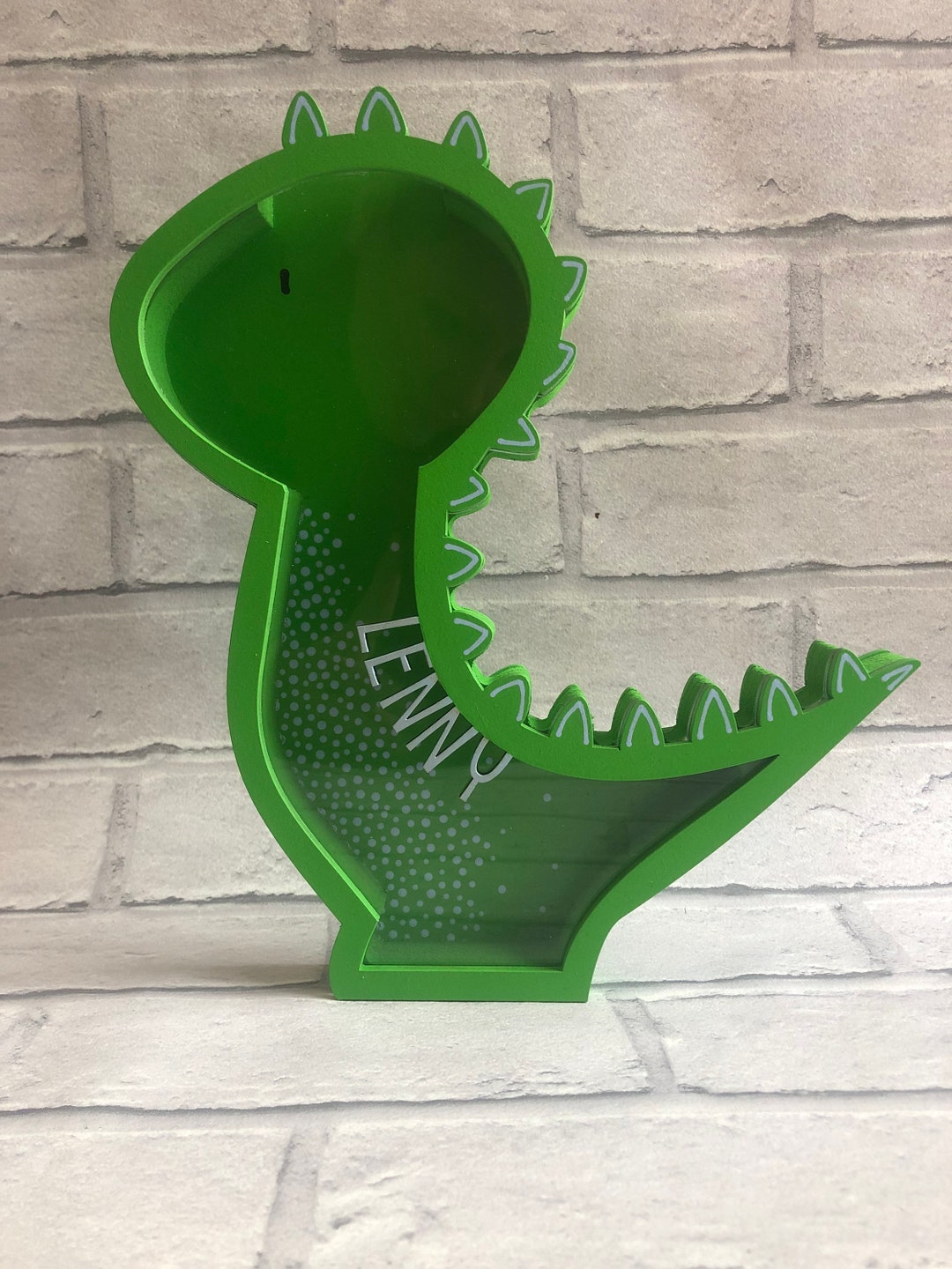 Personalised Dinosaur Money Box, Money Box, Dinosaur Dinosaur Theme