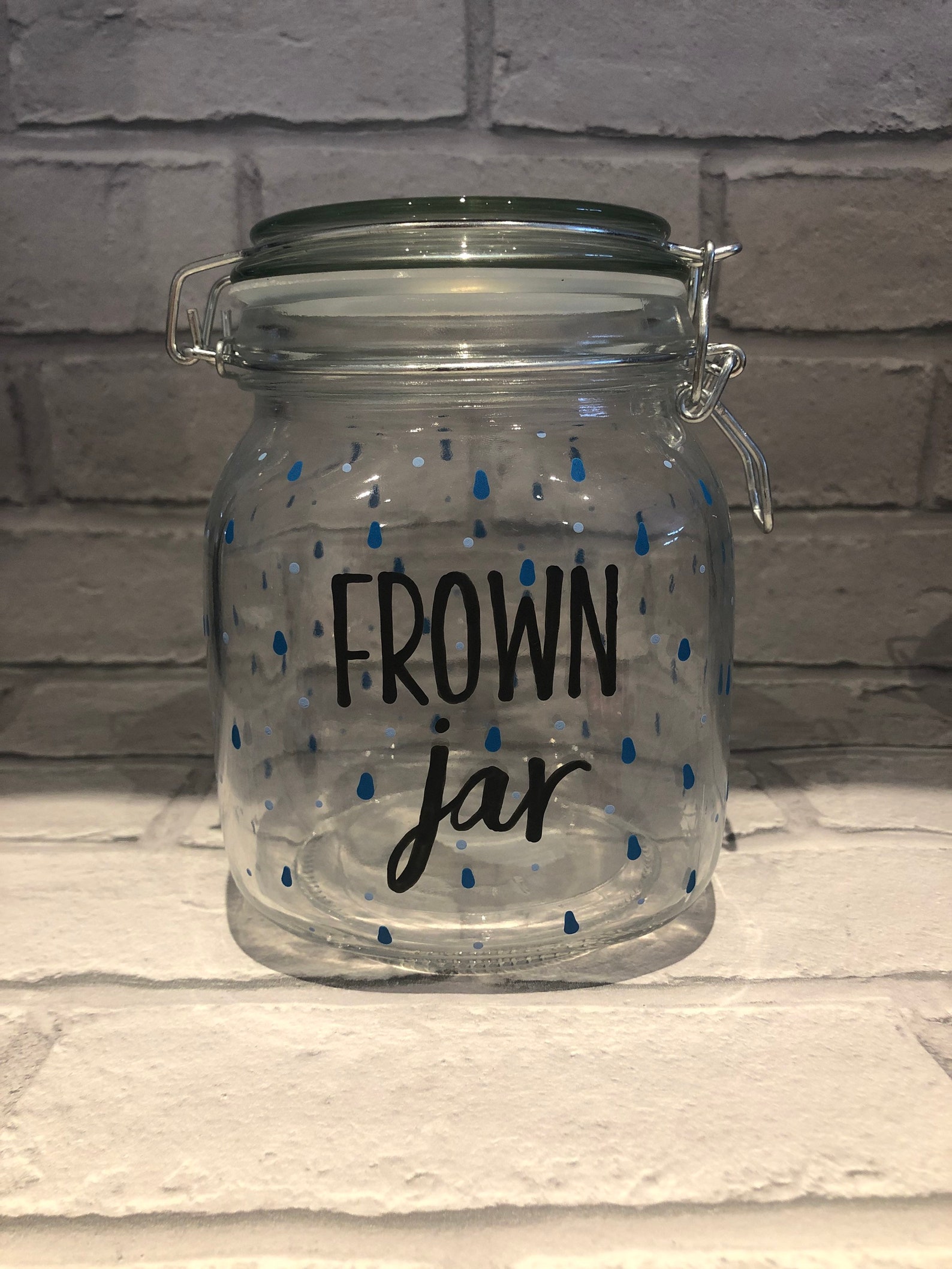 Worry Jar Frown Jar Worries Mental Health Anxiety Etsy
