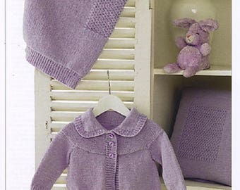 Knitting Pattern BABY GIRL/'S BOY/'S CARDIGANS DK Prem 12-24 in 31-61 cm EASY KNIT
