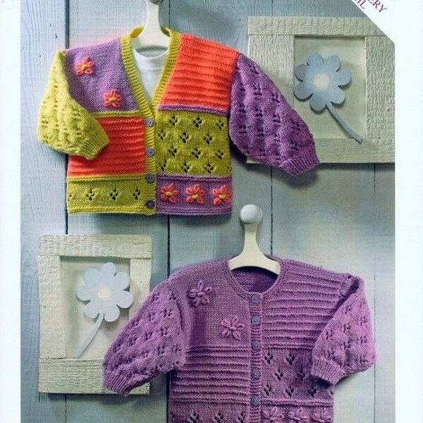 Knitted Childrens Cardigan With Embroidery Etsy