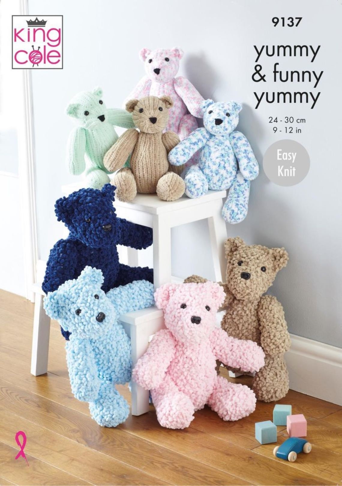 King Cole 9137 Knitting Pattern Easy Knit Toy Teddies Bears in Etsy UK