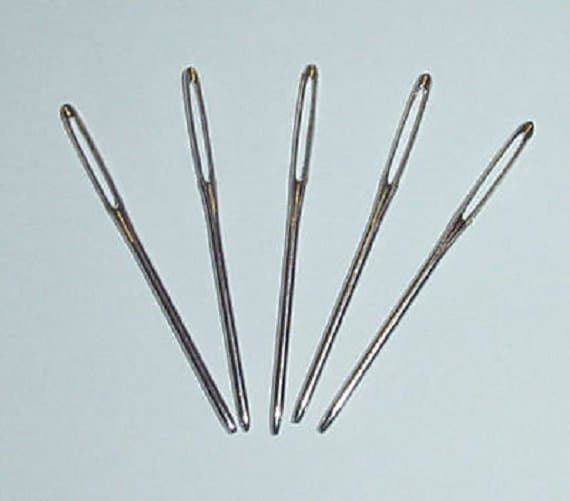Sewing Needles for Knitters ,Large eye , Size 14 , Darning , Blunt-Ended