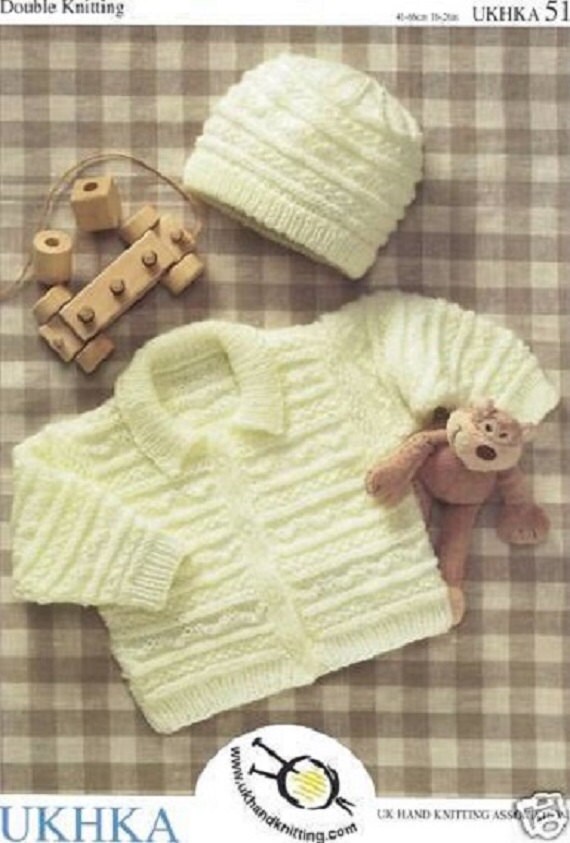 Boys RIB V NECK CARDIGAN KNITTING PATTERN 6 m 6 yrs DK 18-26in jumper pocket