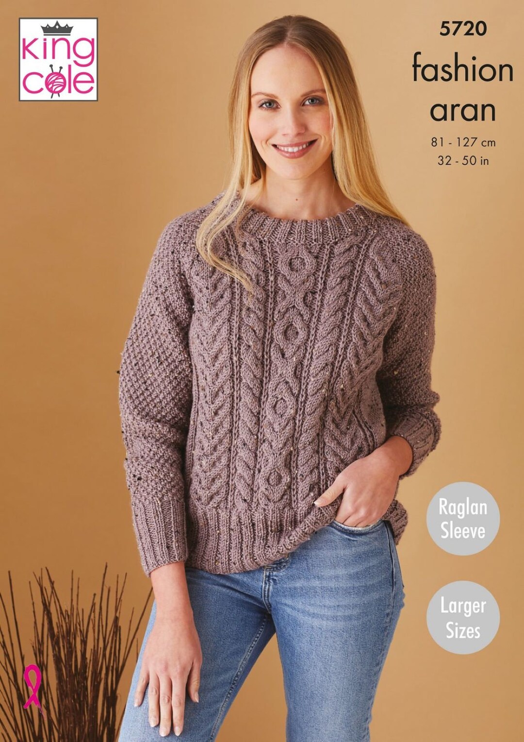 King Cole 5720 Knitting Pattern. Sweater and Cardigan in King Etsy UK