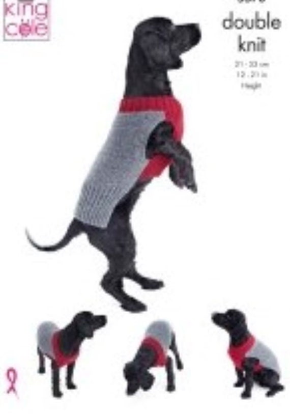 King Cole Dog Coats Knitting Pattern 5570 - Double Knit King Cole Dog Coats Knitting Pattern 5570 - Double Knit