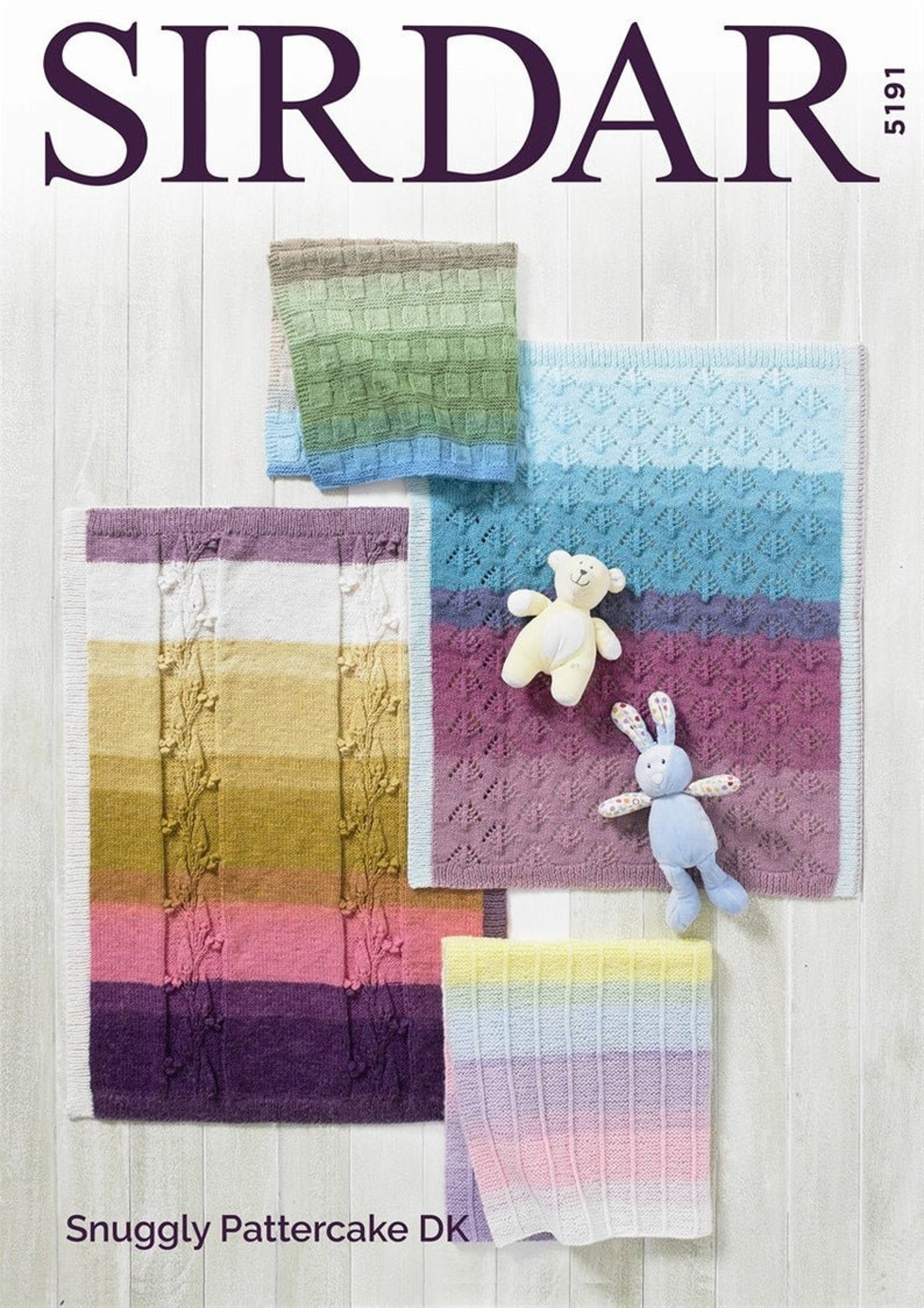 Sirdar Knitting Pattern 5191 4 Blanket Patterns Knitted Etsy UK