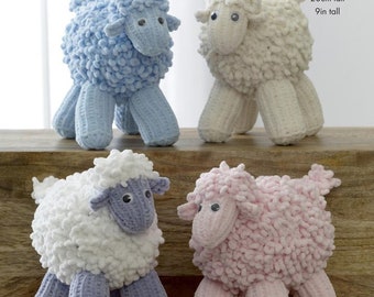 King Cole Sheep Toy Chunky Knitting Pattern 9108, stuffed toy, knitted toy, soft toy pattern, knitted toy pattern,  sheep  toy for baby