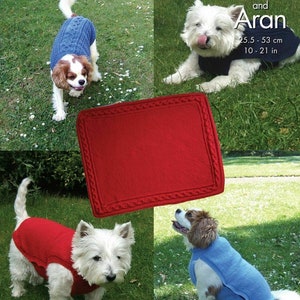 Dog Blankets and Coats Knitting Pattern , King Cole K9, , Small dog coats, dog accessories, dog knitting pattern