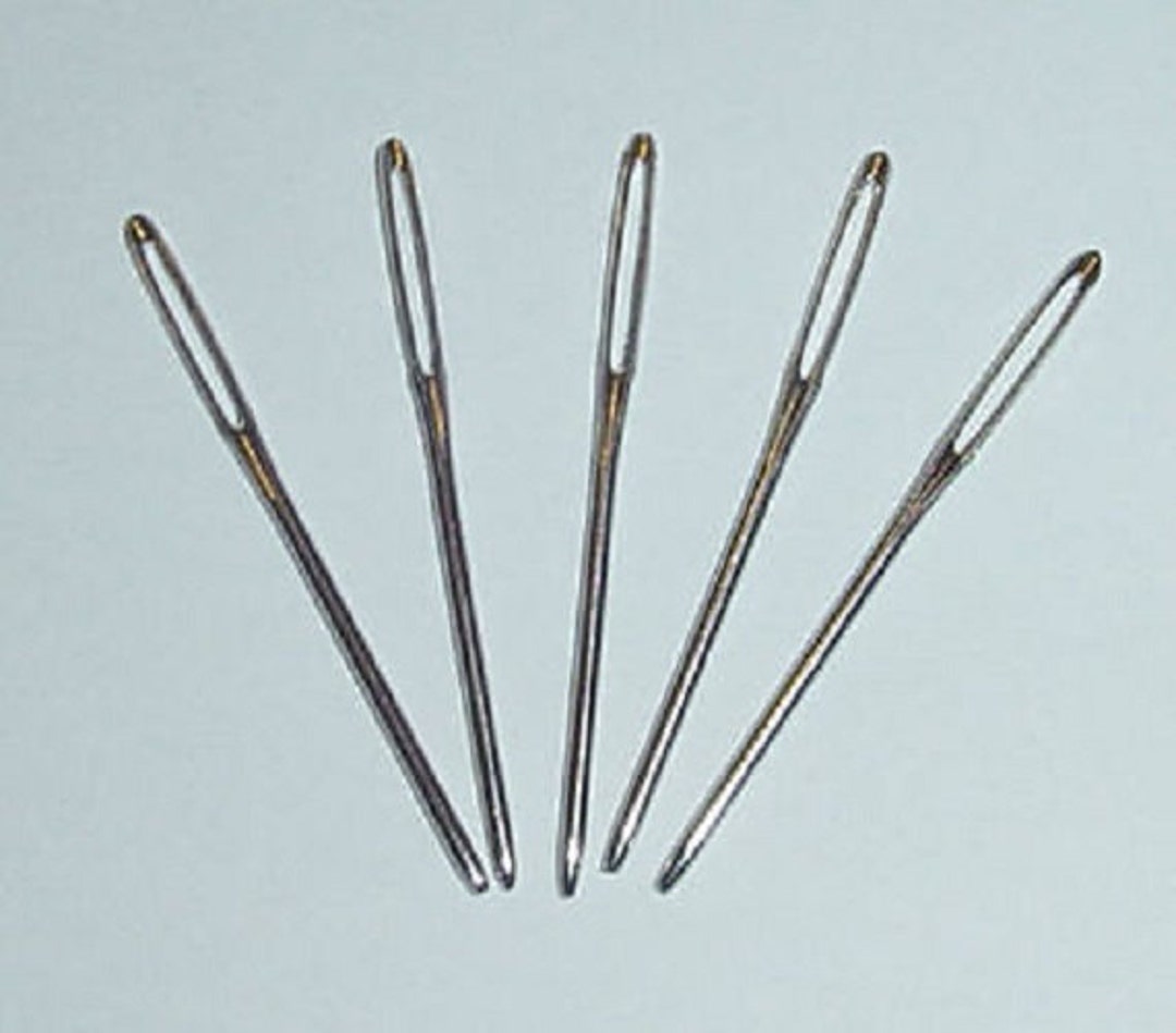 20pcs 6cm Large-Eye Stitching Needles Blunt Needles Sewing Yarn Knitting Needle (Silver), Multicolor