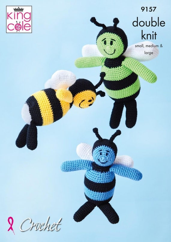 King Cole Novelty Toy Amigurumi Bear & Rabbit Crochet Pattern 9126 - Double Knit King Cole Novelty Toy Amigurumi Bear & Rabbit Crochet Pattern 9126 - Double Knit