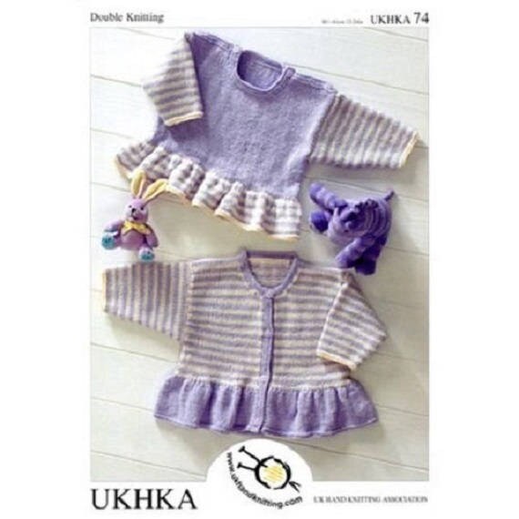 Knitting Pattern BABY GIRL/'S BOY/'S CARDIGANS DK Prem 12-24 in 31-61 cm EASY KNIT