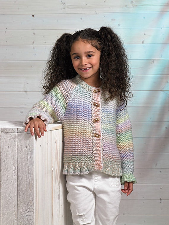 Girls Cardigan Knitting Pattern. James C Brett JB700 in James C