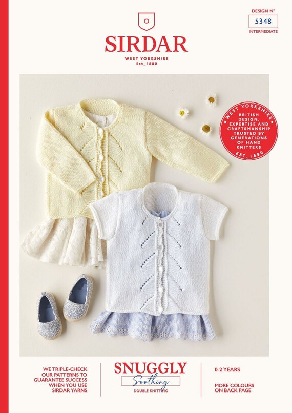 Sirdar 5348 Knitting Pattern. Cardigans in Sirdar Snuggly Etsy